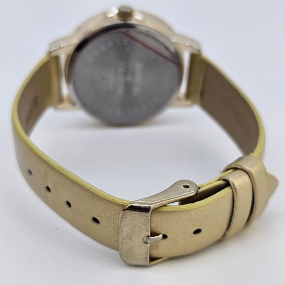 Manhattan Croton Watch Women 37mm Gold Tone Pave Bezel Bling New Battery - Picture 7 of 13